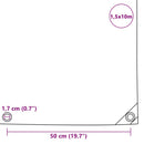 vidaXL fekete takaróponyva 650 g/m² 1,5 x 10 m