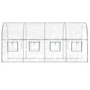 vidaXL átlátszó PVC és porszórt acél melegház 160 x 400 x 190 cm