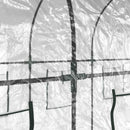 vidaXL átlátszó PVC és porszórt acél melegház 160 x 400 x 190 cm