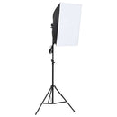 vidaXL fotóstúdiószett softbox lámpával, háttérrel és reflektorral