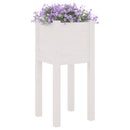 vidaXL 2 db fehér tömör fenyőfa kerti virágtartó 31 x 31 x 70 cm