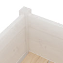 vidaXL 2 db fehér tömör fenyőfa kerti virágtartó 31 x 31 x 70 cm