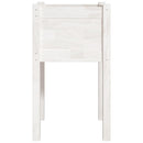 vidaXL 2 db fehér tömör fenyőfa kerti virágtartó 40 x 40 x 70 cm