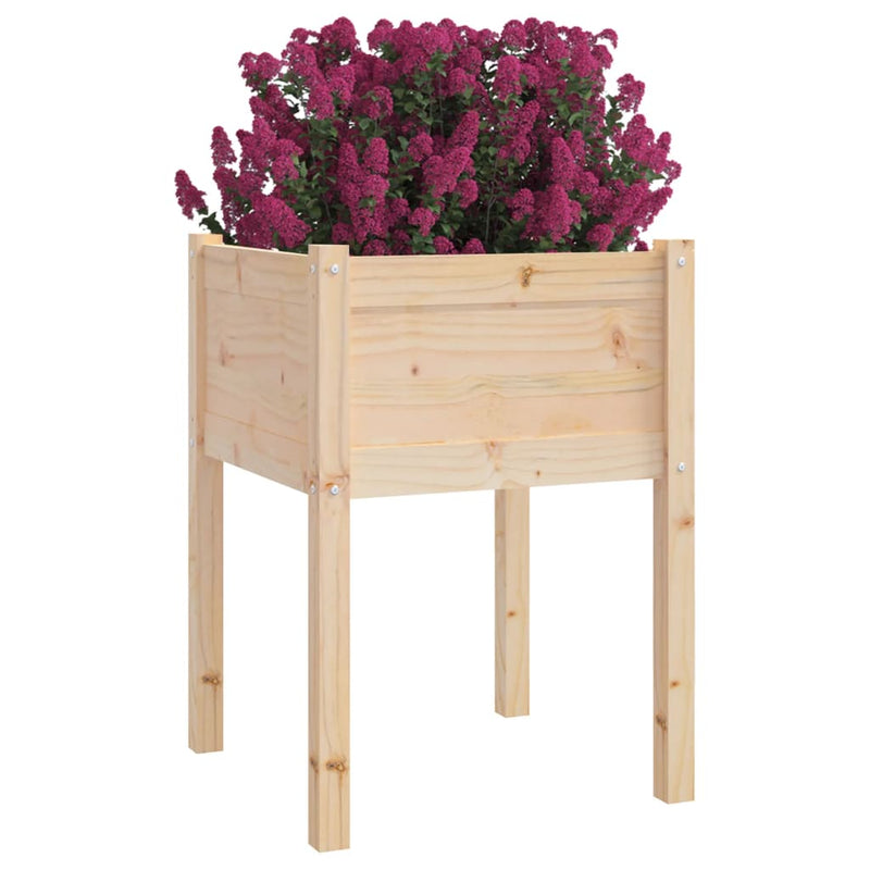 vidaXL 2 db tömör fenyőfa kerti virágtartó 50 x 50 x 70 cm