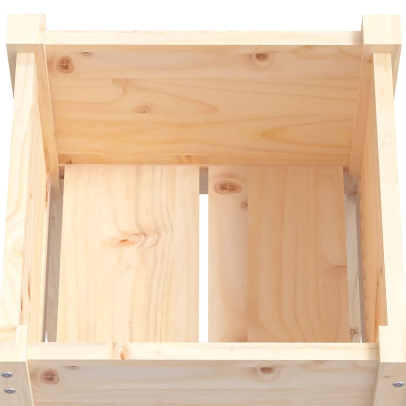 vidaXL 2 db tömör fenyőfa kerti virágtartó 50 x 50 x 70 cm