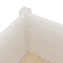 vidaXL 2 db fehér tömör fenyőfa kerti virágtartó 70 x 70 x 70 cm