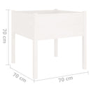 vidaXL 2 db fehér tömör fenyőfa kerti virágtartó 70 x 70 x 70 cm