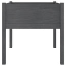 vidaXL 2 db szürke tömör fenyőfa kerti virágtartó 70 x 70 x 70 cm