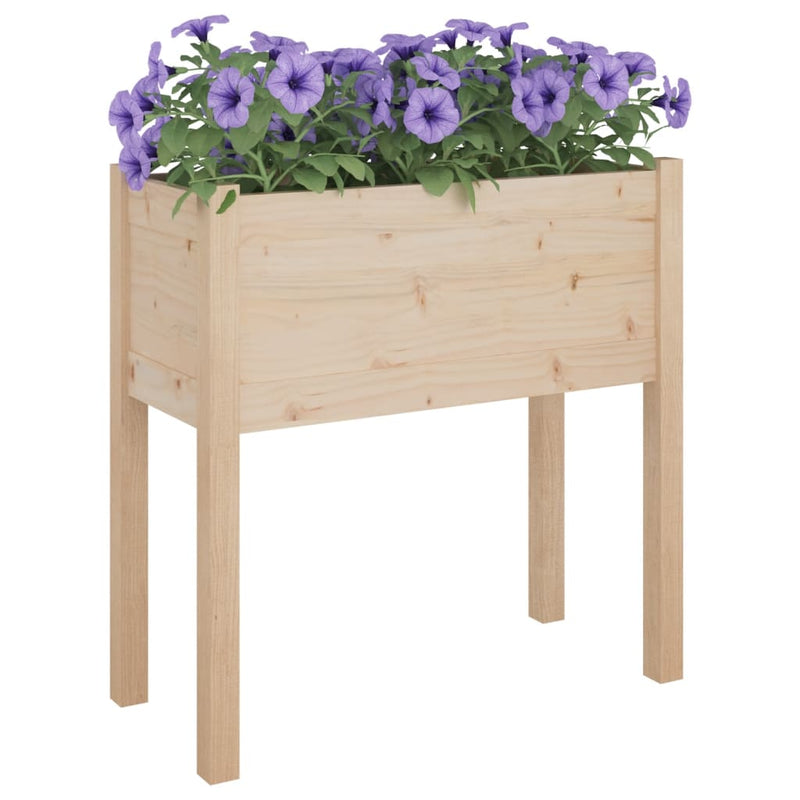 vidaXL 2 db tömör fenyőfa kerti virágtartó 70 x 31 x 70 cm