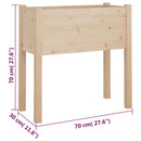 vidaXL 2 db tömör fenyőfa kerti virágtartó 70 x 31 x 70 cm