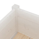 vidaXL 2 db fehér tömör fenyőfa kerti virágtartó 70 x 31 x 70 cm