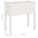 vidaXL 2 db fehér tömör fenyőfa kerti virágtartó 70 x 31 x 70 cm