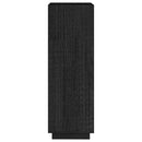 vidaXL fekete tömör fenyőfa könyvszekrény/térelválasztó 40x35x103 cm