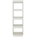 vidaXL fehér tömör fenyőfa könyvszekrény/térelválasztó 40x35x135 cm