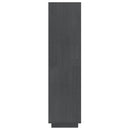 vidaXL szürke tömör fenyőfa könyvszekrény/térelválasztó 40x35x135 cm