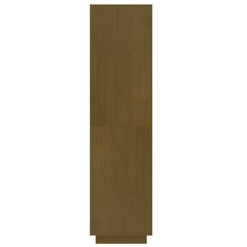 vidaXL mézbarna tömör fenyőfa könyvszekrény/térelválasztó 40x35x135 cm