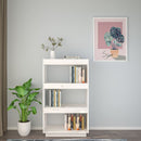 vidaXL fehér tömör fenyőfa könyvszekrény/térelválasztó 60x35x103 cm