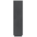 vidaXL szürke tömör fenyőfa könyvszekrény/térelválasztó 60x35x135 cm