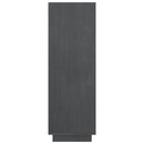 vidaXL szürke tömör fenyőfa könyvszekrény/térelválasztó 80x35x103 cm