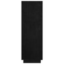 vidaXL fekete tömör fenyőfa könyvszekrény/térelválasztó 80x35x103 cm