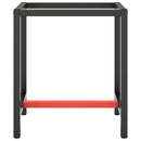 vidaXL matt fekete-vörös fém munkapadváz 70 x 50 x 79 cm