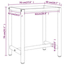 vidaXL matt fekete-vörös fém munkapadváz 70 x 50 x 79 cm