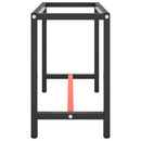 vidaXL matt fekete-vörös fém munkapadváz 110 x 50 x 79 cm