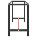 vidaXL matt fekete-vörös fém munkapadváz 140 x 50 x 79 cm