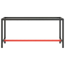 vidaXL matt fekete-vörös fém munkapadváz 170 x 50 x 79 cm
