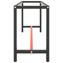 vidaXL matt fekete-vörös fém munkapadváz 190 x 50 x 79 cm