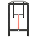 vidaXL matt fekete-vörös fém munkapadváz 210 x 50 x 79 cm