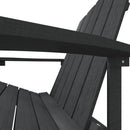 vidaXL antracitszürke HDPE kerti adirondack szék