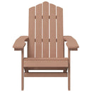 vidaXL barna HDPE kerti adirondack szék