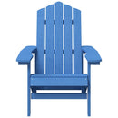 vidaXL vízkék HDPE kerti adirondack szék
