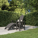 vidaXL antracitszürke HDPE kerti Adirondack asztal 38 x 38 x 46 cm
