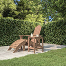 vidaXL barna HDPE kerti Adirondack asztal 38 x 38 x 46 cm