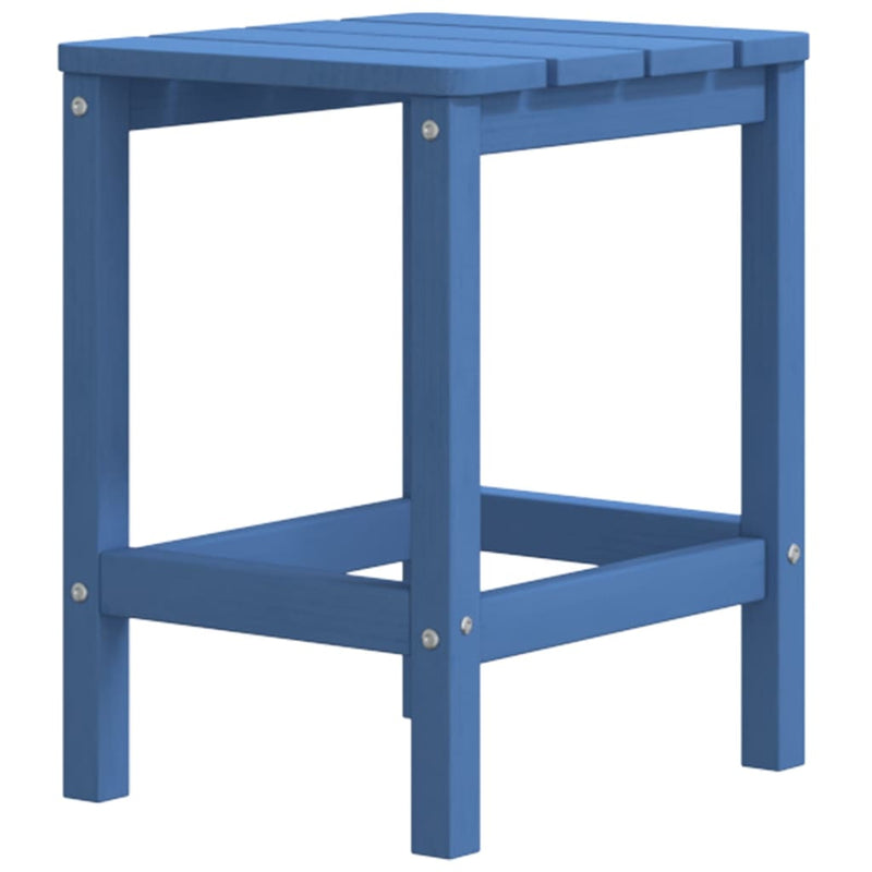 vidaXL vízkék HDPE kerti Adirondack asztal 38 x 38 x 46 cm
