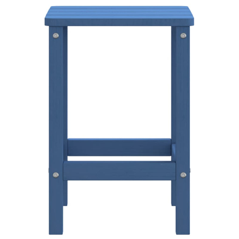 vidaXL vízkék HDPE kerti Adirondack asztal 38 x 38 x 46 cm