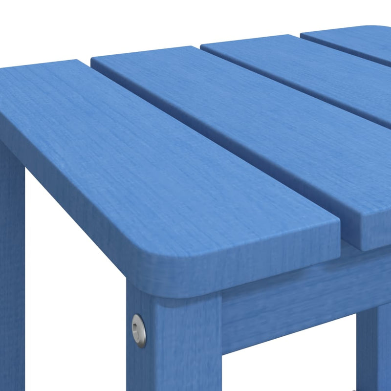 vidaXL vízkék HDPE kerti Adirondack asztal 38 x 38 x 46 cm