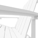 vidaXL fehér HDPE kerti adirondack szék lábtartóval