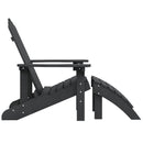 vidaXL antracitszürke HDPE kerti adirondack szék lábtartóval