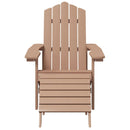 vidaXL barna HDPE kerti adirondack szék lábtartóval