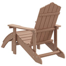 vidaXL barna HDPE kerti adirondack szék lábtartóval