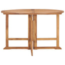 vidaXL összecsukható tömör tíkfa kerti étkezőasztal Ø110 x 75 cm