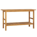 vidaXL tömör tíkfa fürdőszobai pipereszekrény 132 x 45 x 75 cm