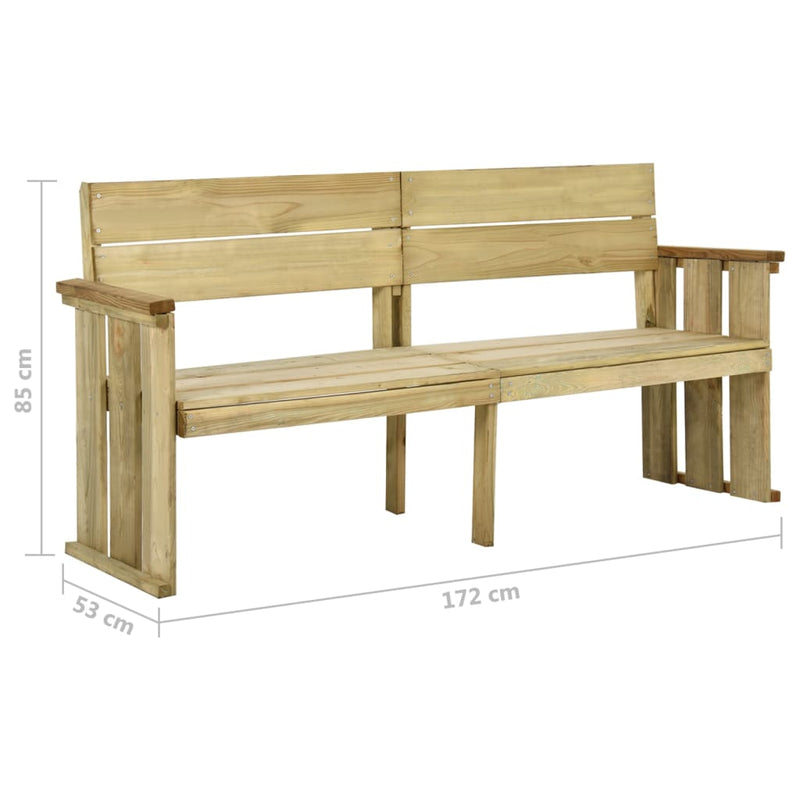 vidaXL impregnált fenyőfa kerti pad 172 cm