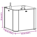 vidaXL szürke kerti magaságyás öntözőrendszerrel 43 x 43 x 33 cm