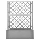 vidaXL szürke kerti magaságyás ráccsal és öntözőrendszerrel