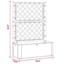 vidaXL szürke kerti magaságyás ráccsal és öntözőrendszerrel