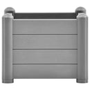vidaXL kőszürke kerti PP magaságyás 43 x 43 x 35 cm